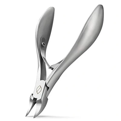 Image of FERYES Toenail Clippers for Thick Nails, Toe Nail Clipper Ingrown Hard Toenails, Professional Podiatrist Heavy Duty Scissors Seniors,Women,Men, Silver