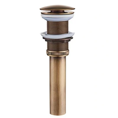 Image of Rozin Antique Brass Pop up Drain for Basin Sink Tap Stopper Without Overflow