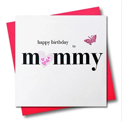 Image of Claire Giles Hearts and Stars Happy Birthday Mummy Card