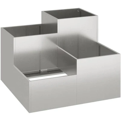 Image of vidaXL Garden Planter 80x80x60 cm Stainless Steel