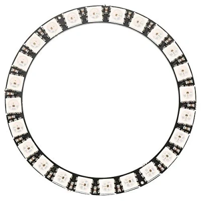 Image of RGB LED Ring, Akozon Ring Lamp Light Driver Development Board 1pc 24 Bit WS2812 5050 with Integrated Drivers