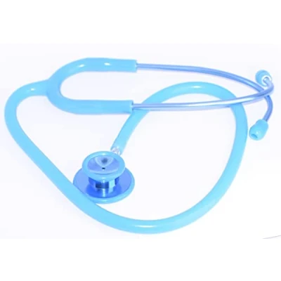 Image of Pro Single Head Stethoscope Ideal for EMT Doctor Nurse Vet Medical Student Health Blood (Blue)
