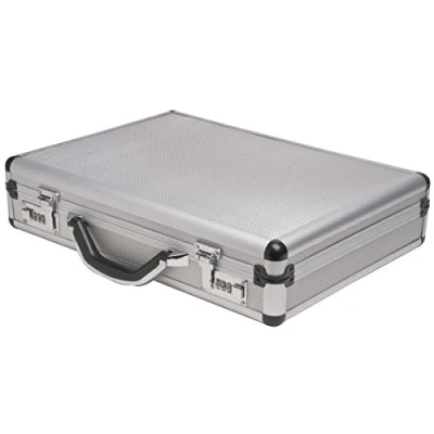 Image of RoadPro SPC 931R 17.5&quot; x 4&quot; 13&quot; Silver Aluminum Briefcase,Medium