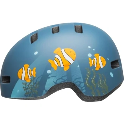 Image of BELL Lil Ripper Childrens Helmet 2019: Clown Fish Matte Grey Blue Unisize 47 54cm