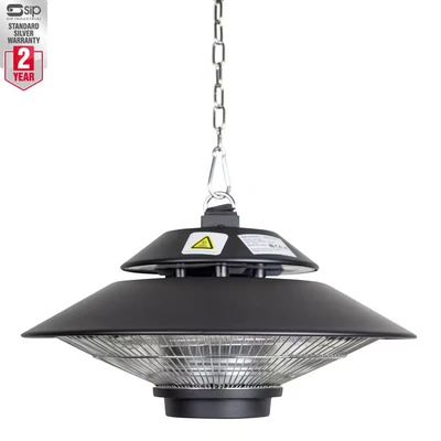 Image of SIP Infrared Electric Halogen Heater with Remote Control 50cm Stainless Steel Hanging Chain, 230V, 1.5kW / 5118 BTU/hr, 1 Heat Setting