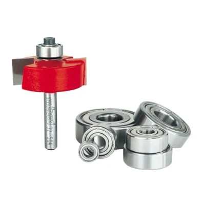 Image of Freud 32 504: flush, 1/8&quot;,1/4&quot;,5/16&quot;,3/8&quot;,7/16&quot;,1/2&quot; Depth Rabbeting Bit with Bearings