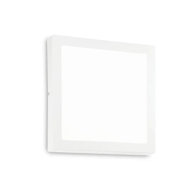 Image of Universal Square 30cm Integrated LED Semi Flush Ceiling Light White 2700K