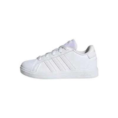 Image of adidas Grand Court Lifestyle Tennis Lace Up Shoes, Cloud White/Cloud White/Grey One, 2.5 UK