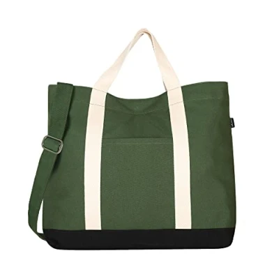 Image of Eco Right Large Canvas Tote Bag for Men, Crossbody Bags Women Work, Shopping &amp; Beach