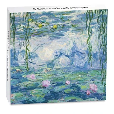 Image of Museums &amp; Galleries Pack of 8 Artistic Blank Cards and Envelopes From Waterlilies, Oil on Canvas by Claude Monet (1840 1926) (MG 340296ERJ)