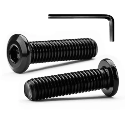 Image of MINHER M4 x 25mm 20Pcs Flat Head Hex Socket Cap Screws Bolts, Furniture 304 Stainless Steel 18 8, Full Thread (with Spanner)