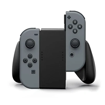 Image of PowerA Joy Con Comfort Grip for Nintendo Switch OLED Model, and Lite Black, Game Controller, Gamepad, Lite, Officially Licensed