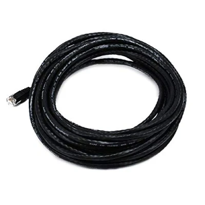 Image of Monoprice 30 Feet 24AWG Cat6 550MHz UTP Ethernet Bare Copper Network Cable, Black (105017)