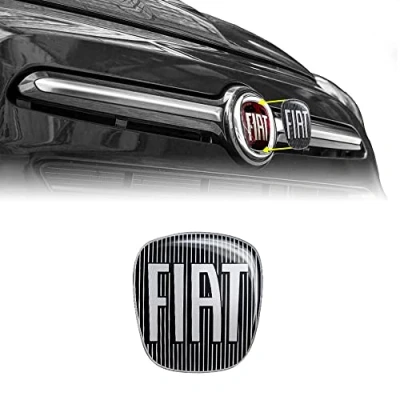 Image of Fiat 14186B 3D Sticker Replacement Logo Black for 500L