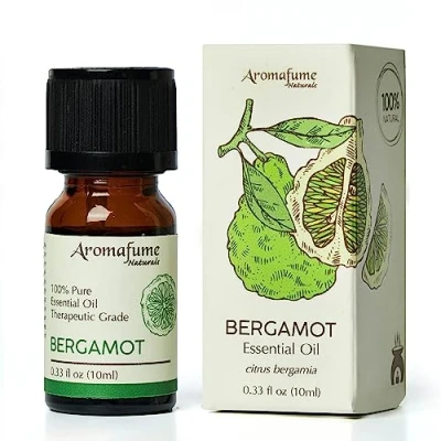 Image of AROMAFUME Bergamot Essential Oil 100% Natural, Therapeutic Grade Oils Pure, Soothing Aromatherapy for Home Diffusers Gifts Her 10ml