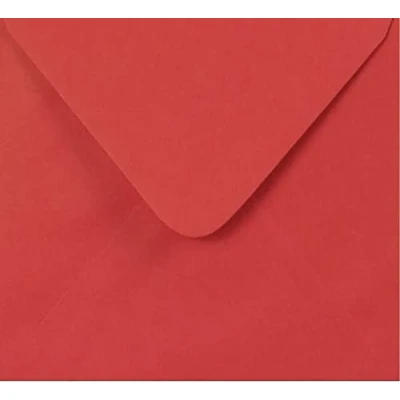 Image of 6&quot; x (155x155mm) Sqaure Coloured Envelopes for Greeting Cards Wedding Invitations &amp; Crafts Pack of 25 (Poppy Red)