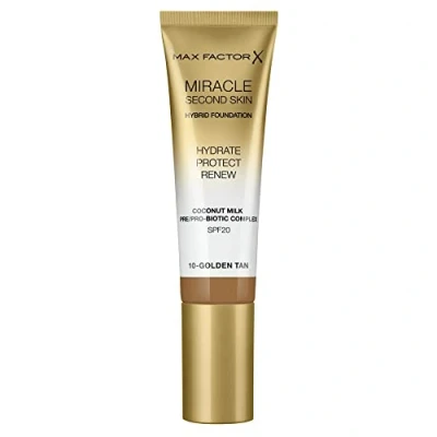 Image of Max Factor Miracle Second Skin Hydrating Foundation, Golden Tan 30 ml