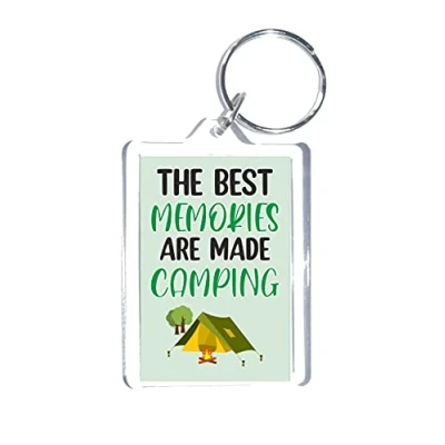 Image of Nice Camping Gift The Best Memories Are Made Keyring Novelty Present