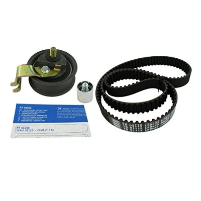 Image of 06A198119B, 06B109119A, 06B109119B, 06B109119C, 06B109119F Timing belt kit SKF VKMA 01136 150 with rounded tooth profile AUDI: A4 B5 Avant