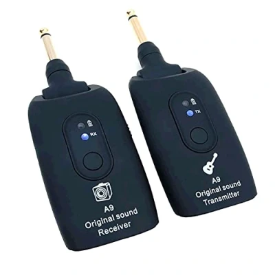 Image of Alnicov Guitar Wireless System 2.4GHz Transmitter and Receiver for Electric Bass Violin A9 Black