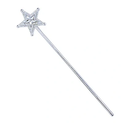 Image of Bristol Novelty BA350 Wand with Star Gem, Womens, Silver/Clear, One Size