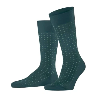 Image of FALKE Men&#039;s Tiago Socks Breathable Sustainable Organic Fil D&#039;Écosse Cotton Thin Mix Plain Patterned excellent Elegant Extra Soft On Skin Flat Seam In Toe Area For Dress Casual Business Looks 1 Pair