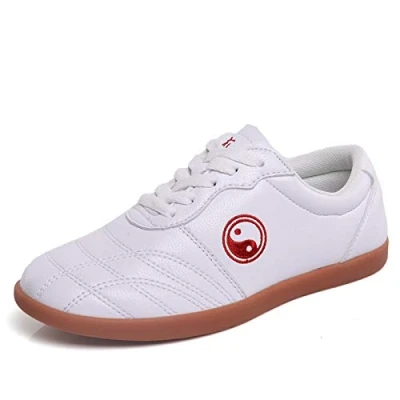 Image of Taekwondo Shoes, Breathable Martial Arts Sneakers, Sport Boxing Kung Fu TaiChi Lightweight Shoes for Adults and Children (Color : White, Size 36)