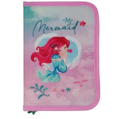 Image of Theonoi Horse pencil case 2 Compartments Double Decker Filled Gift for Girls, Mermaid Mermaid,