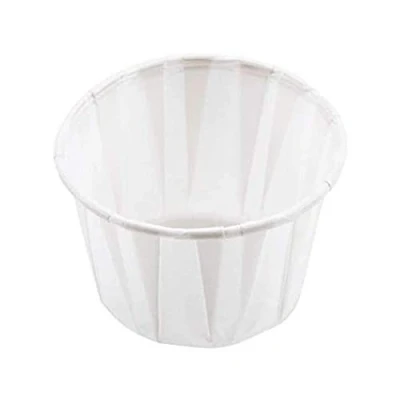 Image of We Can Source It Ltd Compostable Paper Souffle Cup Portion Pots, Ramekin Sauce Pots 2oz, 250 Pieces
