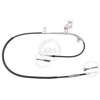 Image of 3BD609722, 3BD609722A, 3BD609722C, 3BD609722E Brake Cable A.B.S. K18398 1989mm Disc for left hand/right hand drive vehicles