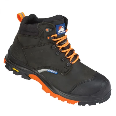 Image of Himalayan Mens Vibram Reflecto Safety Non Metallic Toe Ankle Boots UK 7 / EU 41 Black
