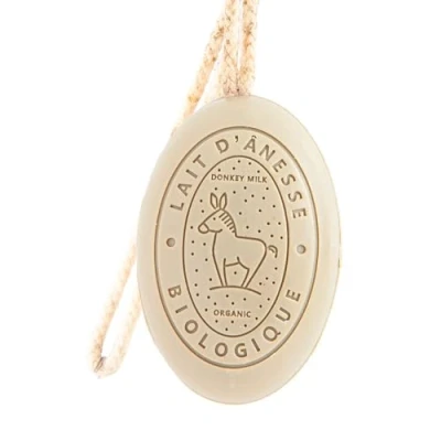 Image of Label Provence Savon de Marseille French Soap on a Rope Made With Fresh Organic Donkey Milk Olive Oil Fragrance 175 Grams