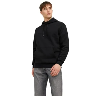 Image of Jack &amp; Jones Jjebradley HOOD Sweatshirt, Men&#039;s, Size: Medium, Black