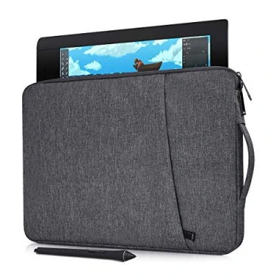 Image of Portable Drawing Graphics Tablet Sleeve Case for Wacom Intuos Pro Medium PTH660/ One DTC133, UGEE M708, VEIKK A30 V2, XP Pen Artist12 Pro/Deco 01 V2 Bag, Space Grey
