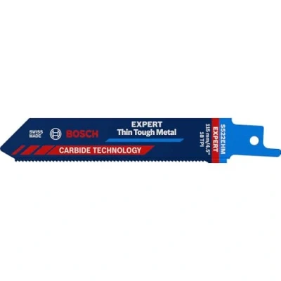 Image of Bosch Professional 1x Expert ‘Thin Tough Metal’ S 522 EHM Reciprocating Saw Blade (for Stainless steel sheets, Length 115 mm, Accessories Saw)