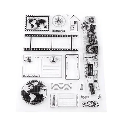 Image of Clear Silicone Stamp Scrapbook Photo Cards Postcards 14x18cm Rubber Seal Stamps