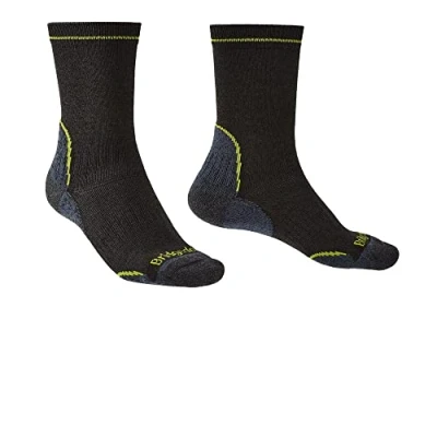 Image of Bridgedale HIKE Lightweight T2 Coolmax Performance Boot Men&#039;s X Large Black/Lime