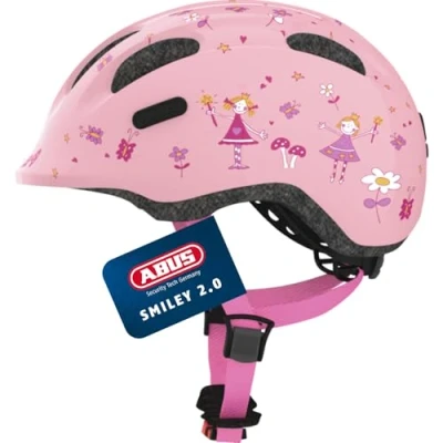 Image of ABUS Smiley 2.0 Kids Helmet Bike for Girls and Boys Pink, Size M