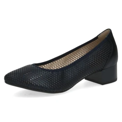 Image of CAPRICE Women&#039;s 9 22501 42 Pump, Navy Perlato, 8 UK
