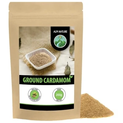 Image of Ground Cardamom (200g, 7oz), Powder 100% Natural, Without additives, Vegan