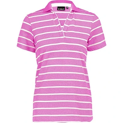 Image of CMP Women&#039;s T Shirt A Righe In 100% Cotone, orchid, D36