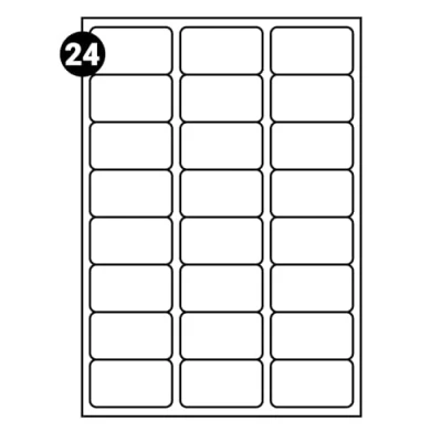 Image of 24 Labels PER A4 Sheet, 250 Sheets 6000 Total, Self Adhesive Address Mailing Labels, L7159 Compatible with Inkjet and Laser Printers Permanent (24 Sheet (250 Sheets)