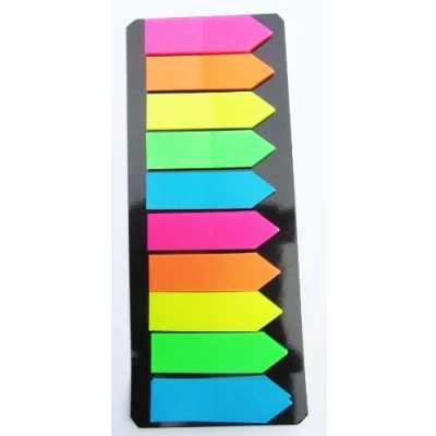 Image of Arrow Shape 250 Sticky Adhesive Highlighter Transparent Film Index Tabs Flags / Strips