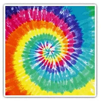 Image of Square Stickers (Set of 2) 10cm Tie Dye Pattern Peace Hippy Laptop Tablet Luggage Scrapbook #13176