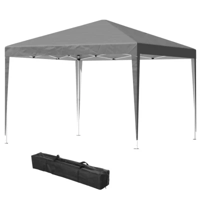 Image of Outsunny 3 x 3m Garden Pop Up Gazebo Marquee Party Tent Wedding Canopy Grey