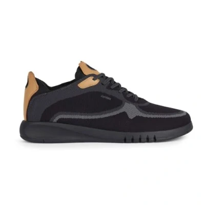 Image of Geox Men&#039;s U Aerantis A Sneaker, Black Anthracite, 8 UK