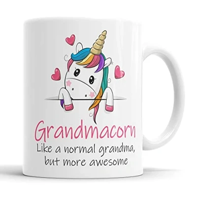 Image of Grandmacorn Mug Grandma Unicorn Cup for Fathers Day Birthday Christmas Funny Present