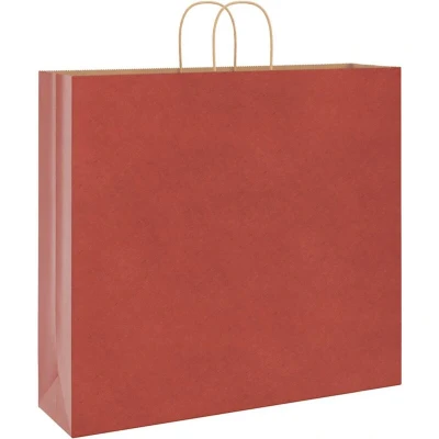 Image of vidaXL Paper Bags 50 pcs with Handles Red 54x15x49 cm