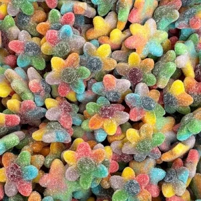 Image of Rainbow Flowers Retro Sweet Shop Jar by The Gourmet Company