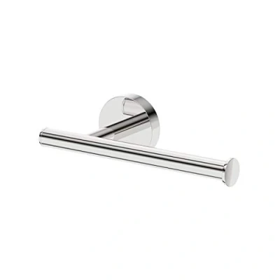 Image of Bathroom Toilet Roll Holder Round Wall Mounted Paper Concealed Fixings Polished Chrome Modern